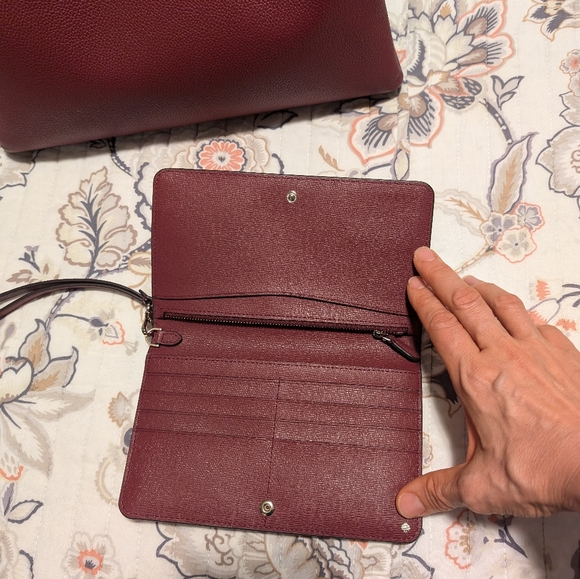 Kate Spade Burgundy Satchel and Wallet Set - Picture 3 of 16